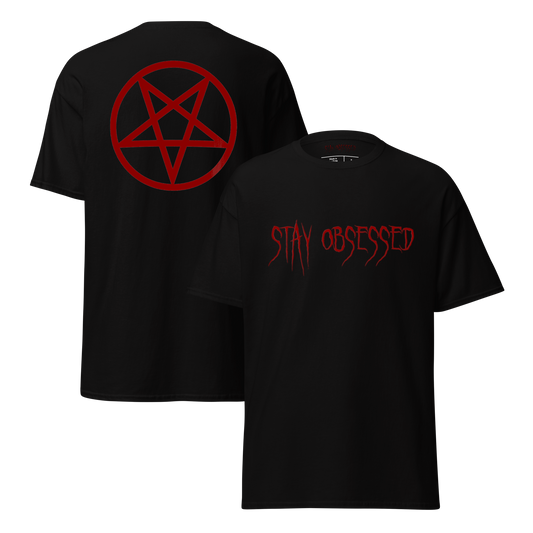 Stay_Obsessed_Pentagram_T-Shirt_Front-and-Back